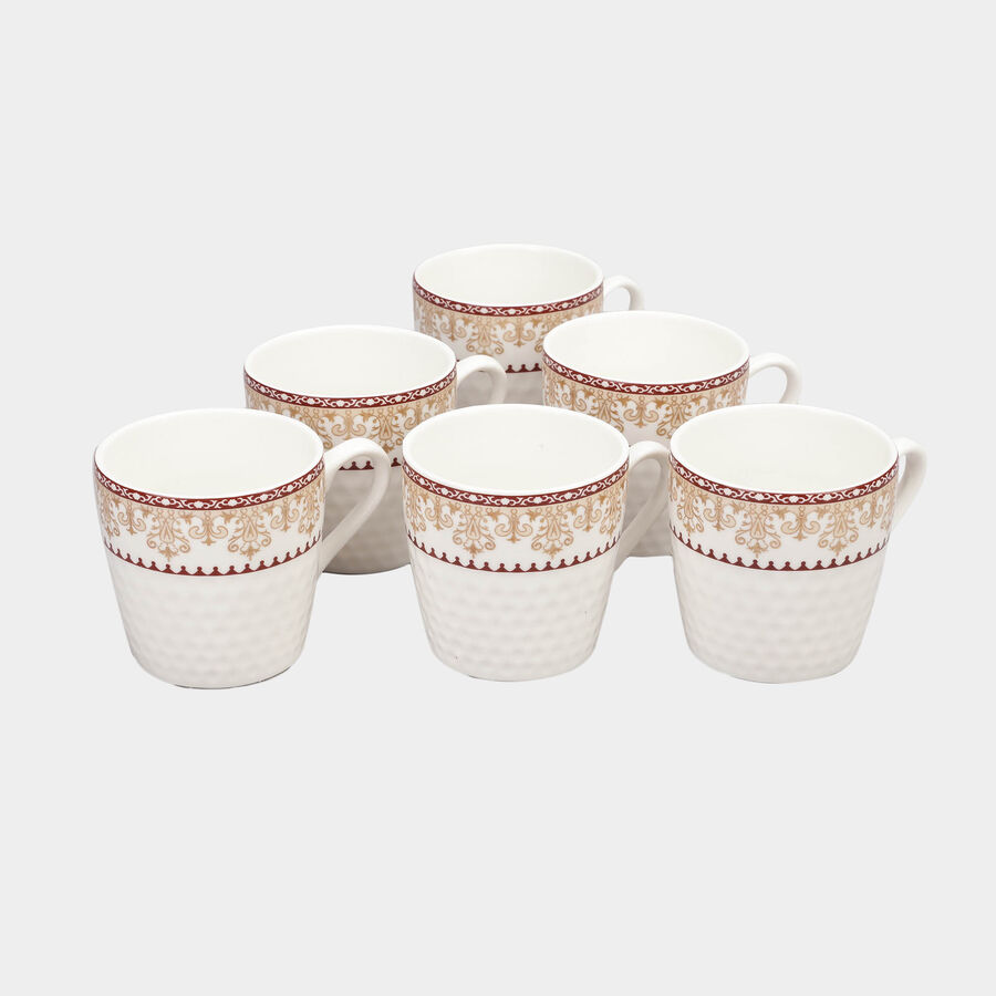 180 ml Bone China Mug Set of 6, , large image number null