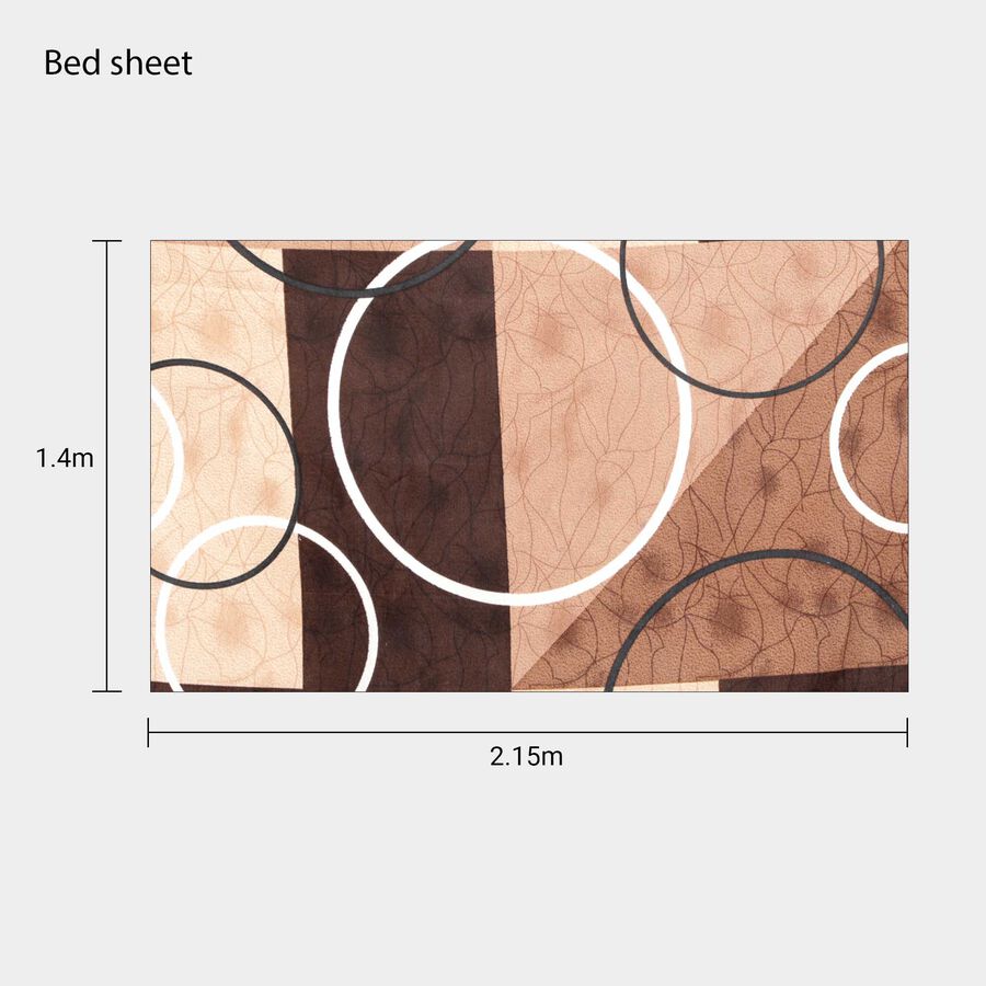 Brown Microfiber Single Bedsheet, , large image number null