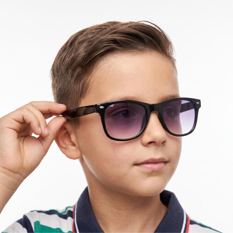 Kid's Brown Plastic Gradient Wayfarer Sunglasses, , large
