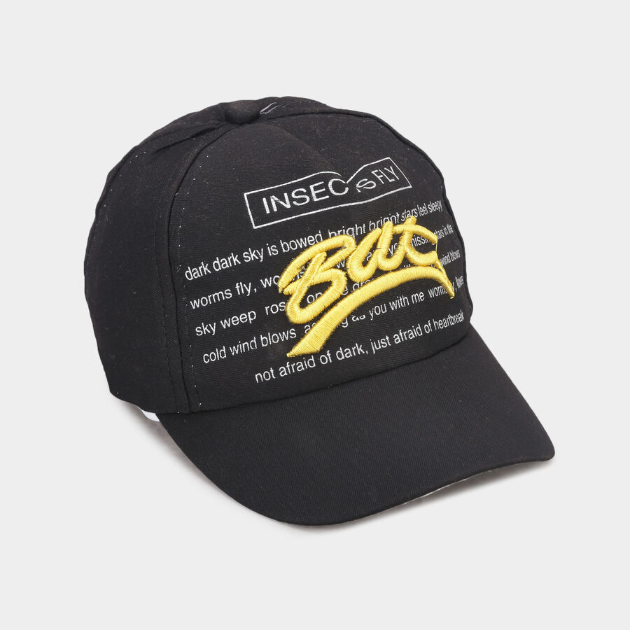 Kids' Black Canvas Cap, , large image number null