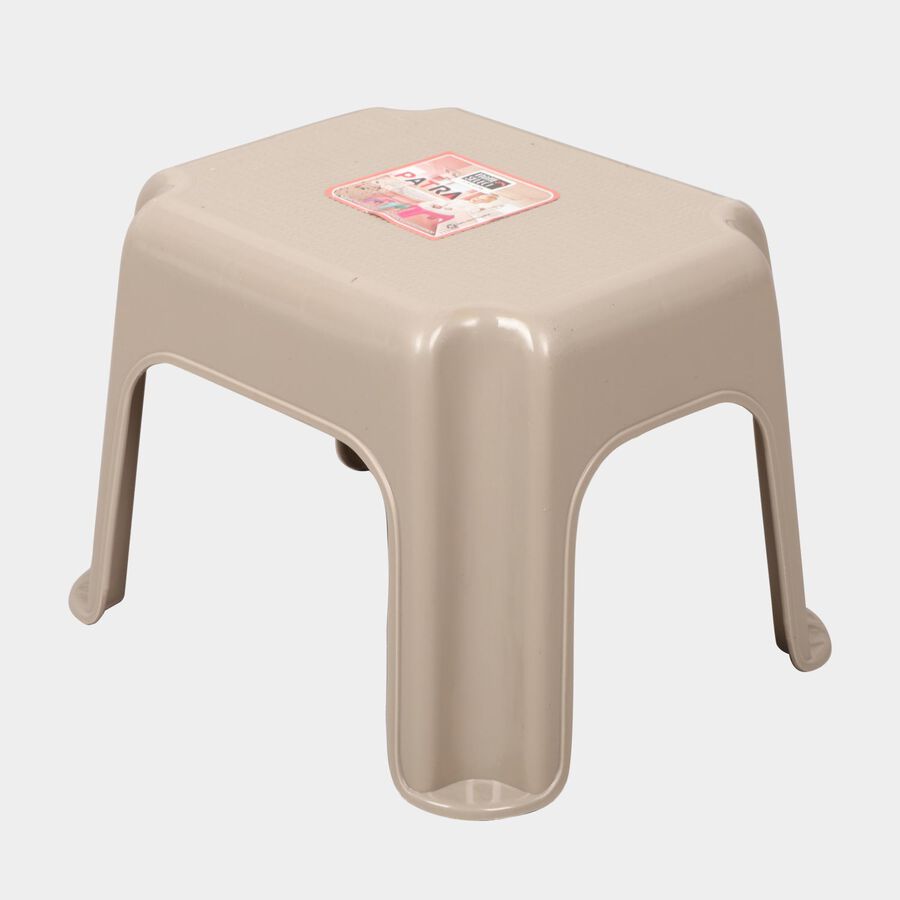 Brown Plastic Bath Stool, , large image number null