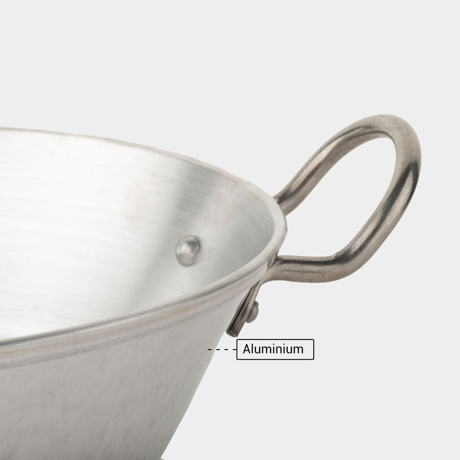 Aluminium Kadhai - 9.5 in. (1.7L), , large image number null