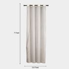 7ft. Cream Microfiber Door Curtain, , small image number null