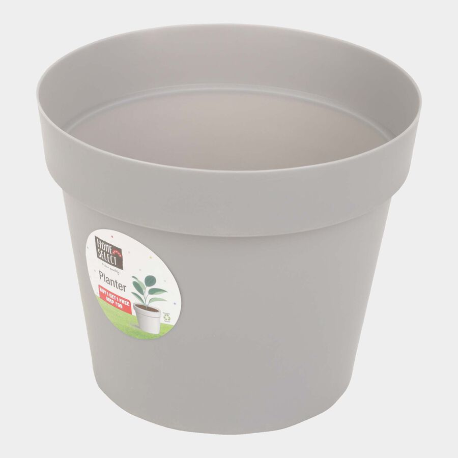 Grey Plastic Planter, , large image number null
