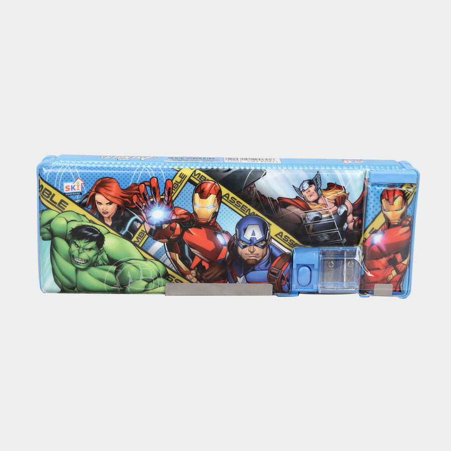 1 Pc. Plastic Pencil Box - Colour/Design May Vary, , large image number null