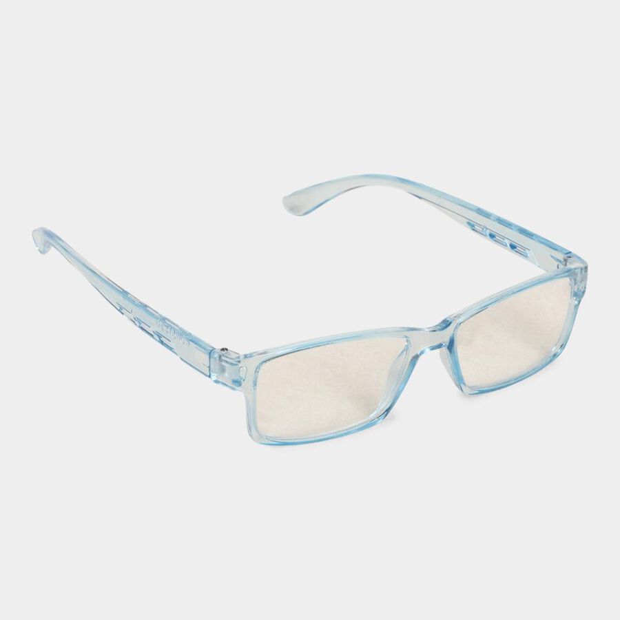 Men's Plastic Clear Glass Rectangle Sunglasses, , large image number null