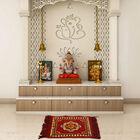 Maroon Polyester Pooja Mat, , small image number null