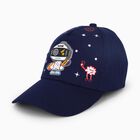 Kid's Navy Blue Fabric Cap, , small