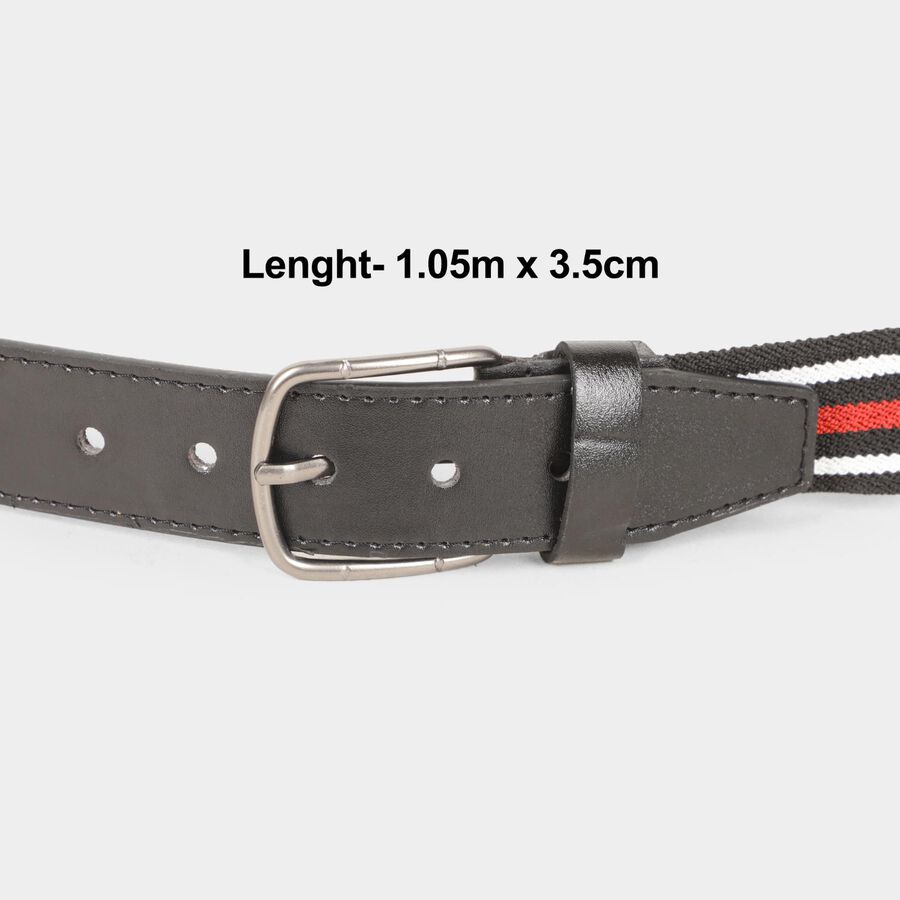 Men's Black Canvas Casual Belt, , large image number null