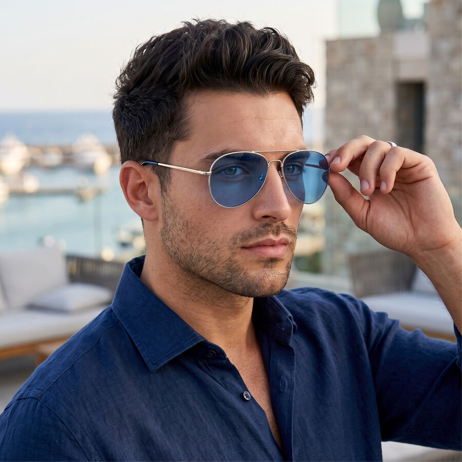 Men's Blue Sunglasses, , large