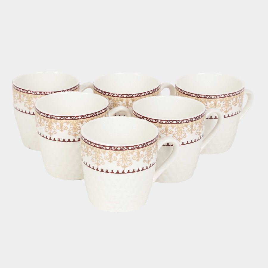 180 ml Bone China Mug Set of 6, , large image number null