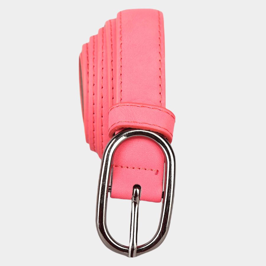 Women's Red Polyurethane Belt, , large image number null
