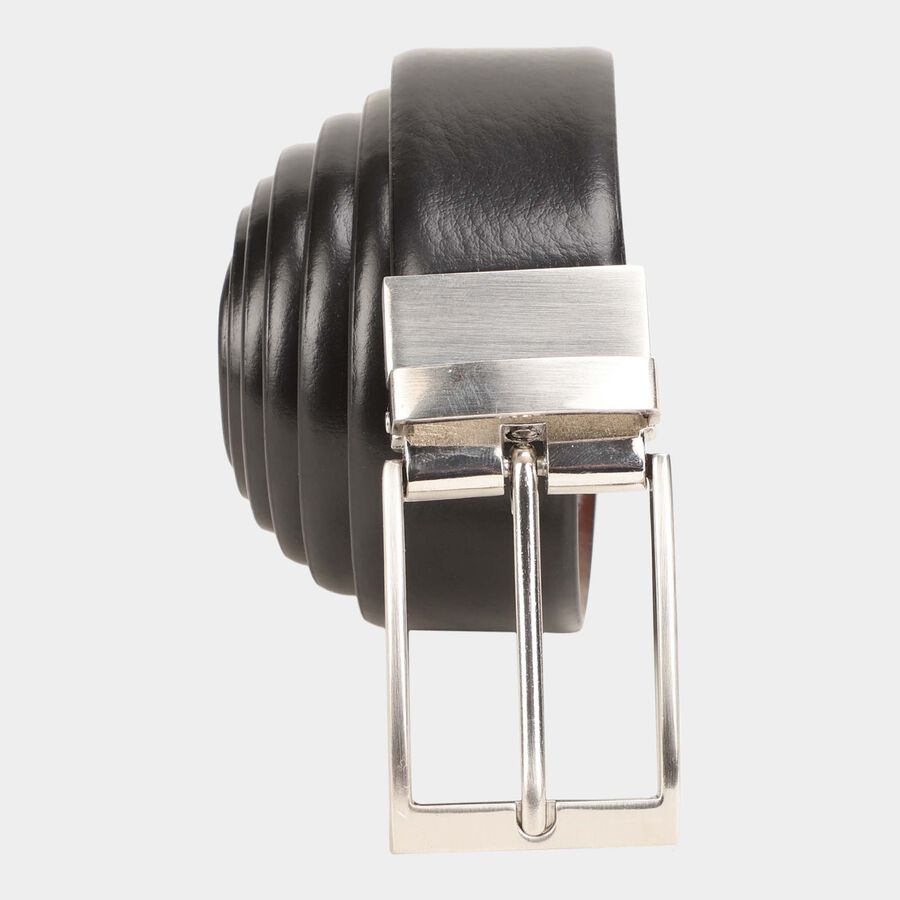 Men's Black Leather Formal Belt, , large image number null