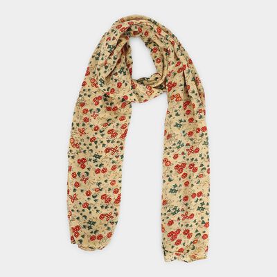 Women's Brown Fabric Scarf 