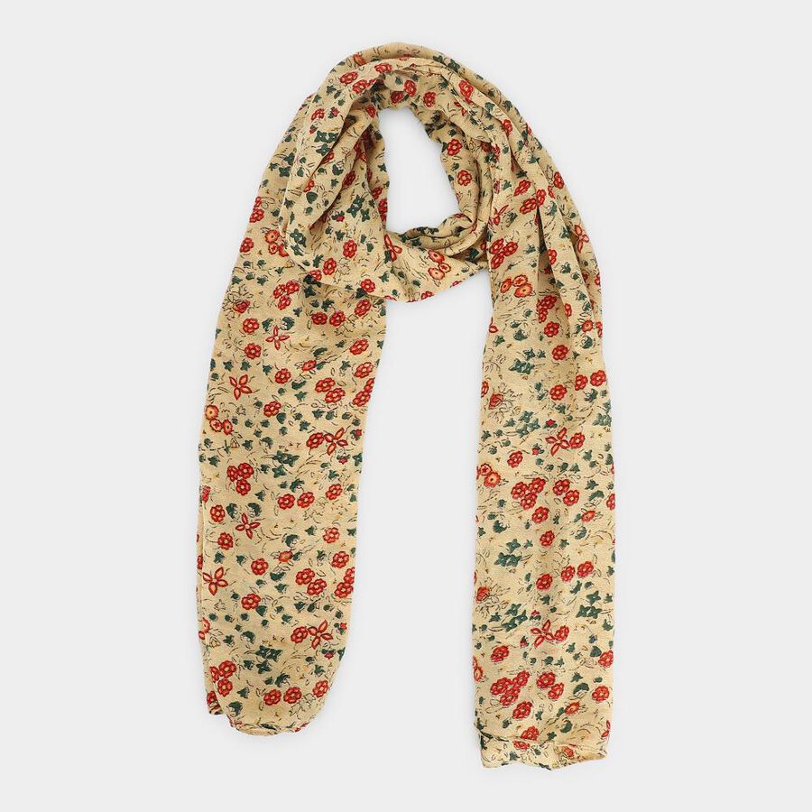 Women's Brown Fabric Scarf , , large