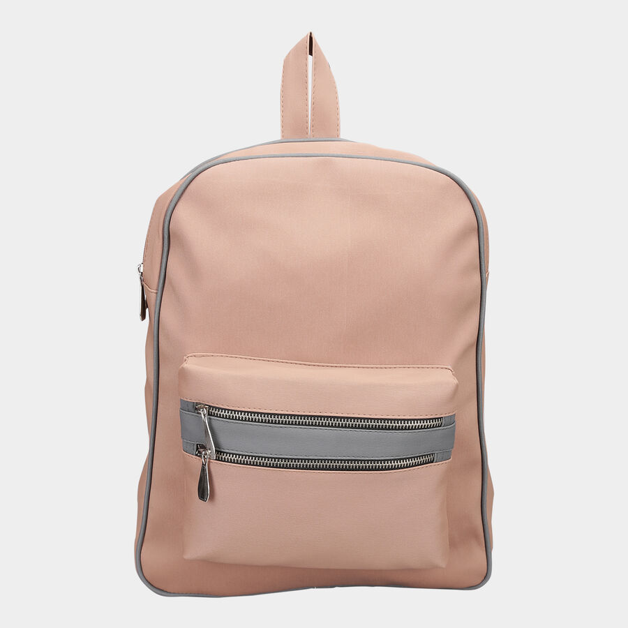 Women's Solid Polyurethane Backpack, , large image number null