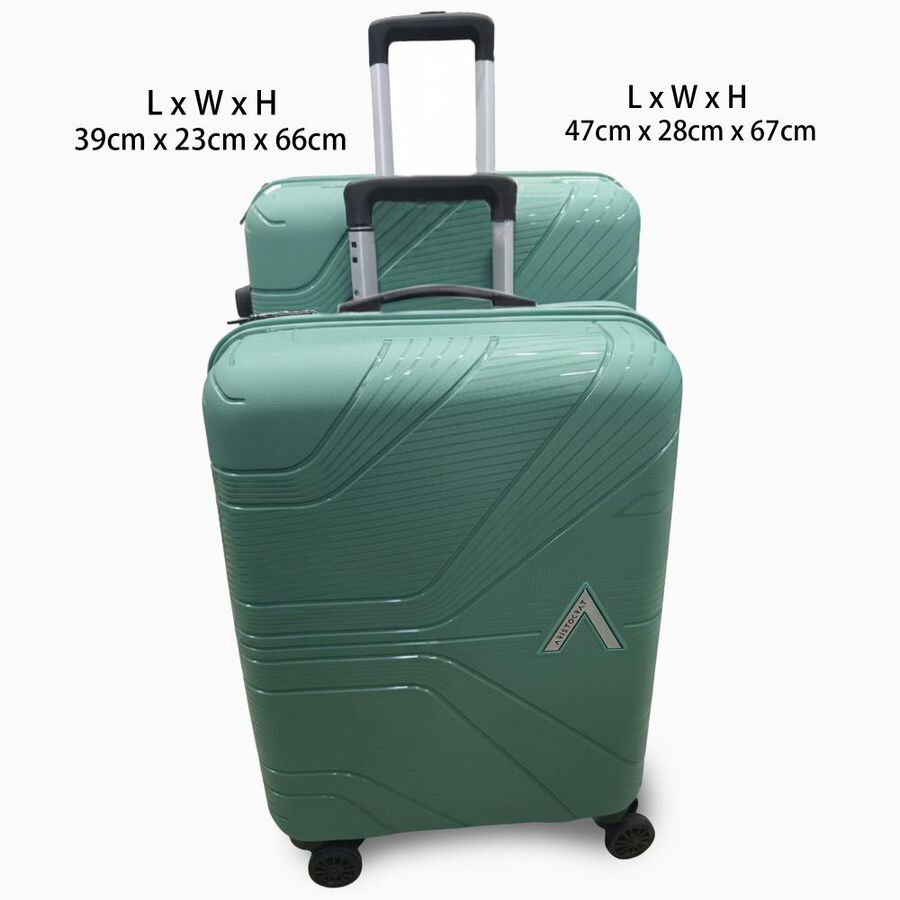 8-Wheel Polypropylene Hard Case Trolley, Set of 2, , large