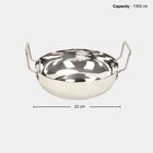 Steel Kadhai, 1500 ml, 22 cm Dia, , small image number null
