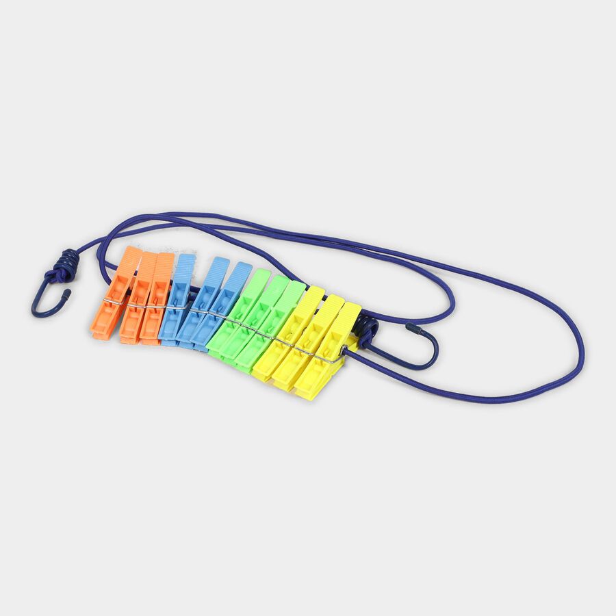 Plastic Cloth Clips-Set of 12 (Color/Design May Vary), , large image number null