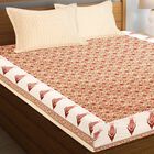 Brown Microfiber Double Bedsheet with Pillow Cover, , small