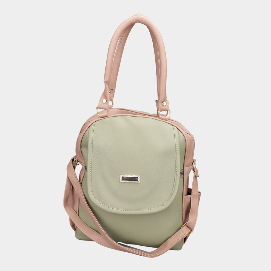 Women Solid Fuchsia Handbag, , large image number null