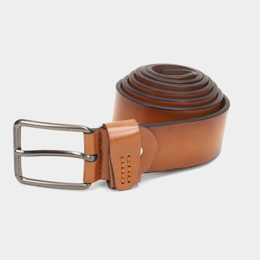 Men's Tan Polyurethane Casual Belt, , large image number null