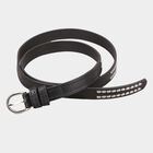 Women's Black Polyurethane Belt, , small image number null