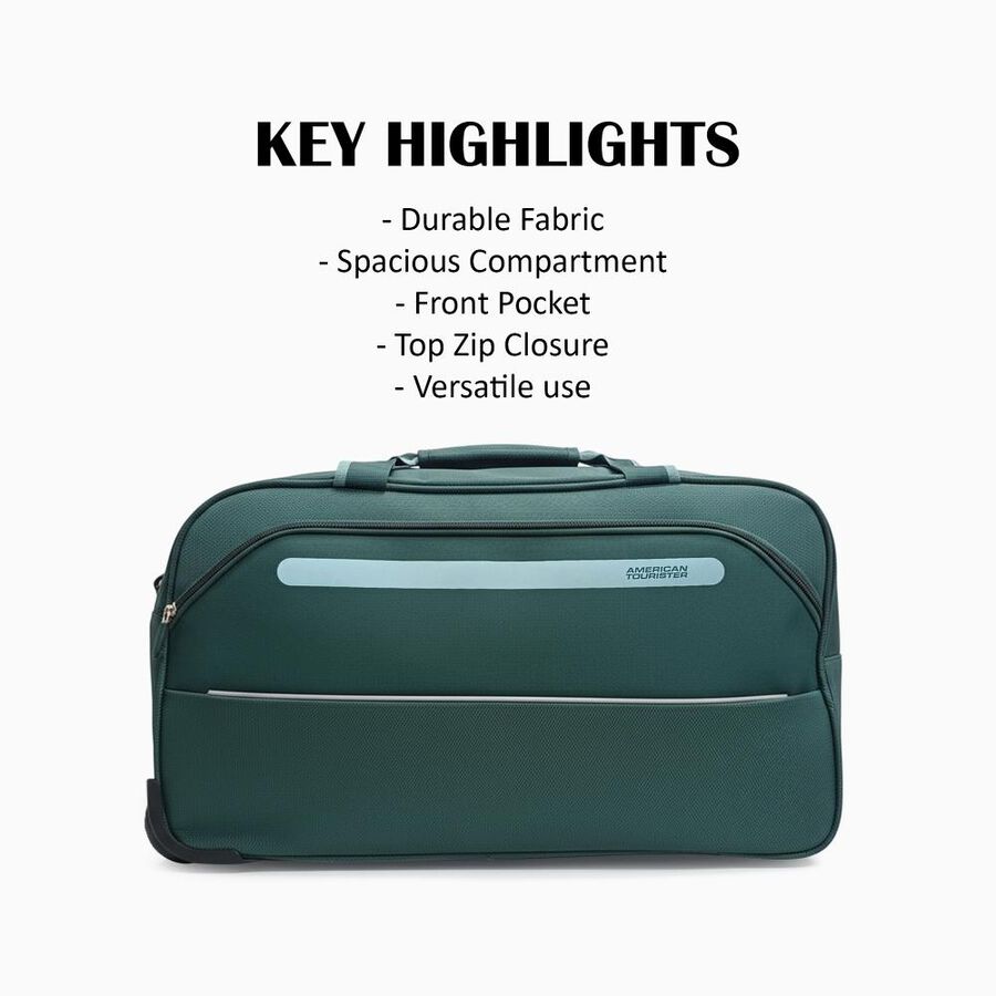 Light Green Polyester Duffle Trolley, , large