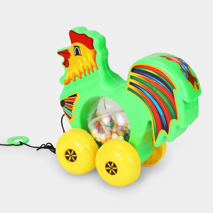 Kid's Green Plastic Pull Along Toy, , large