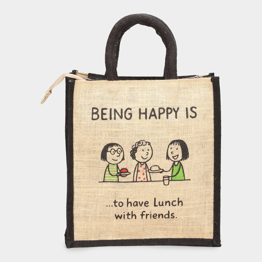Brown Jute Handy Pouch, , large image number null