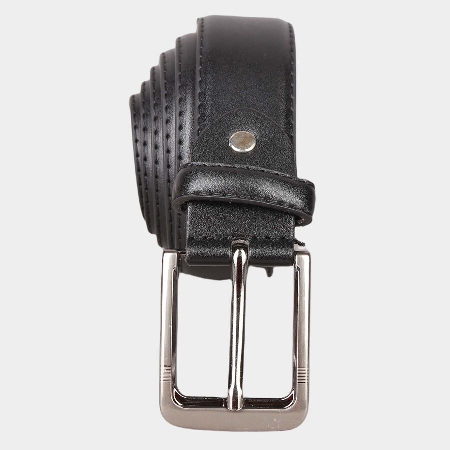 Men's Black Polyurethane Formal Belt, , large