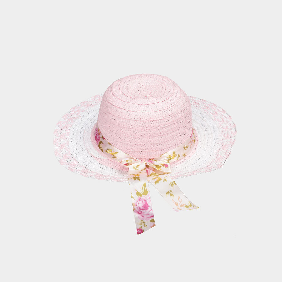 Kid's Pink Straw Hat, , large image number null