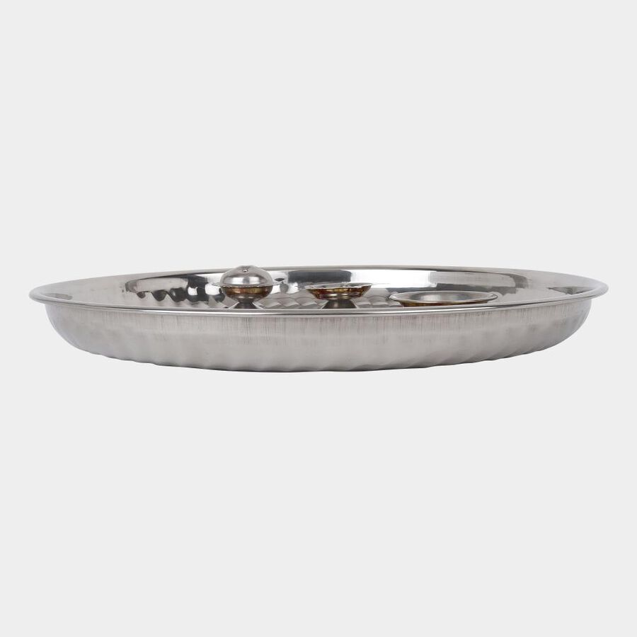 Steel Pooja Plate, , large image number null