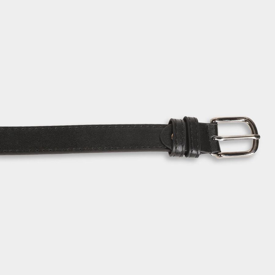 Women's Black Polyurethane Belt, , large image number null