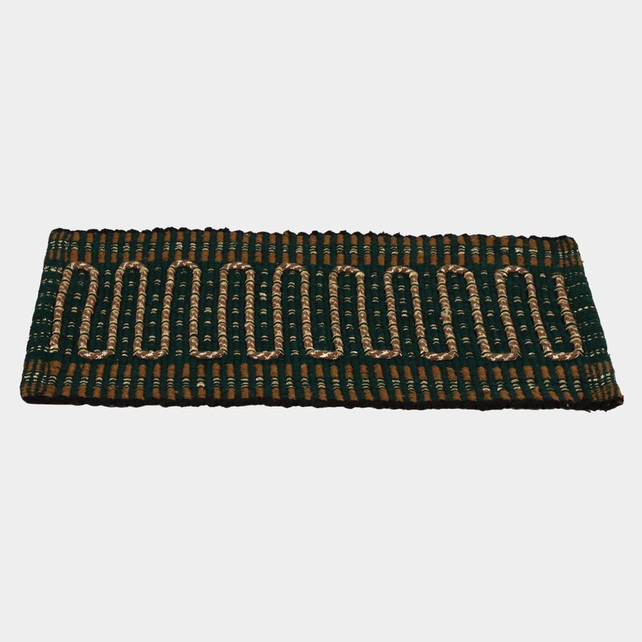 Green Polyester Cotton Door Mat, , large image number null