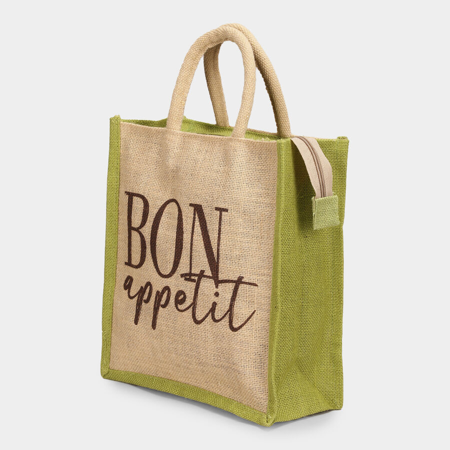 Light Green Jute Handy Pouch, , large image number null