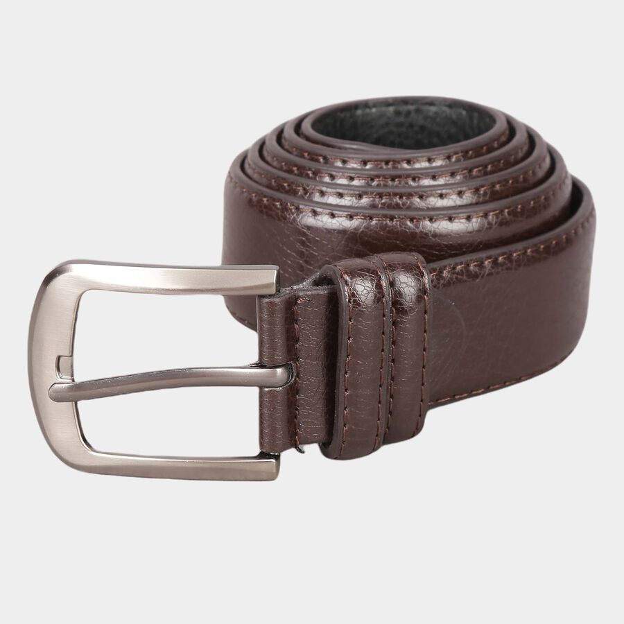 Men's Brown Polyurethane Casual Belt, 38 in. Waist, , large image number null