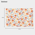 Orange Microfiber Single Bedsheet, , small image number null