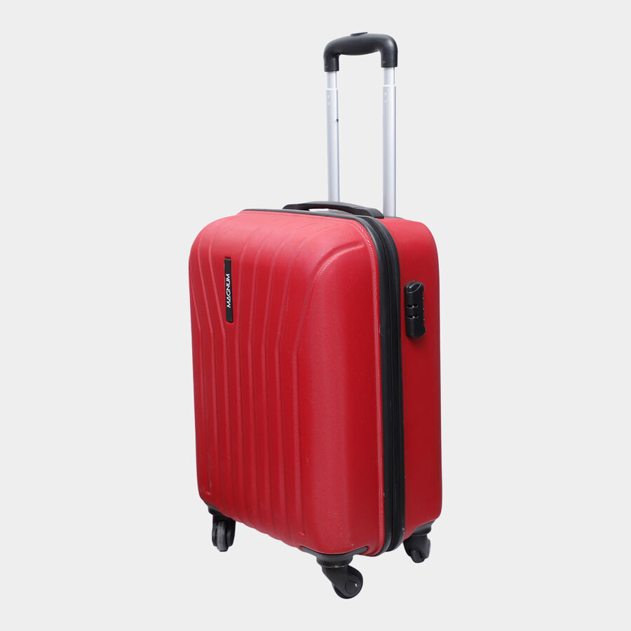 4-Wheel Red Polypropylene Hard Case Trolley, Medium, , large image number null