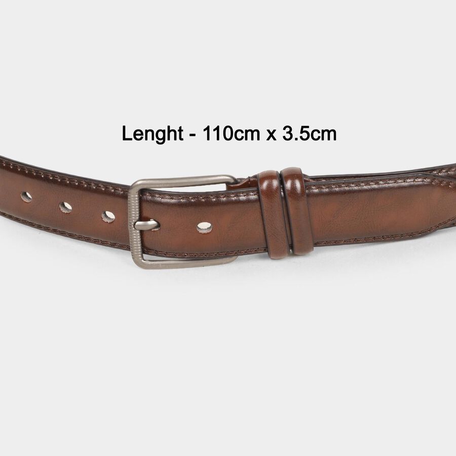 Men's Brown Polyurethane Formal Belt, , large image number null