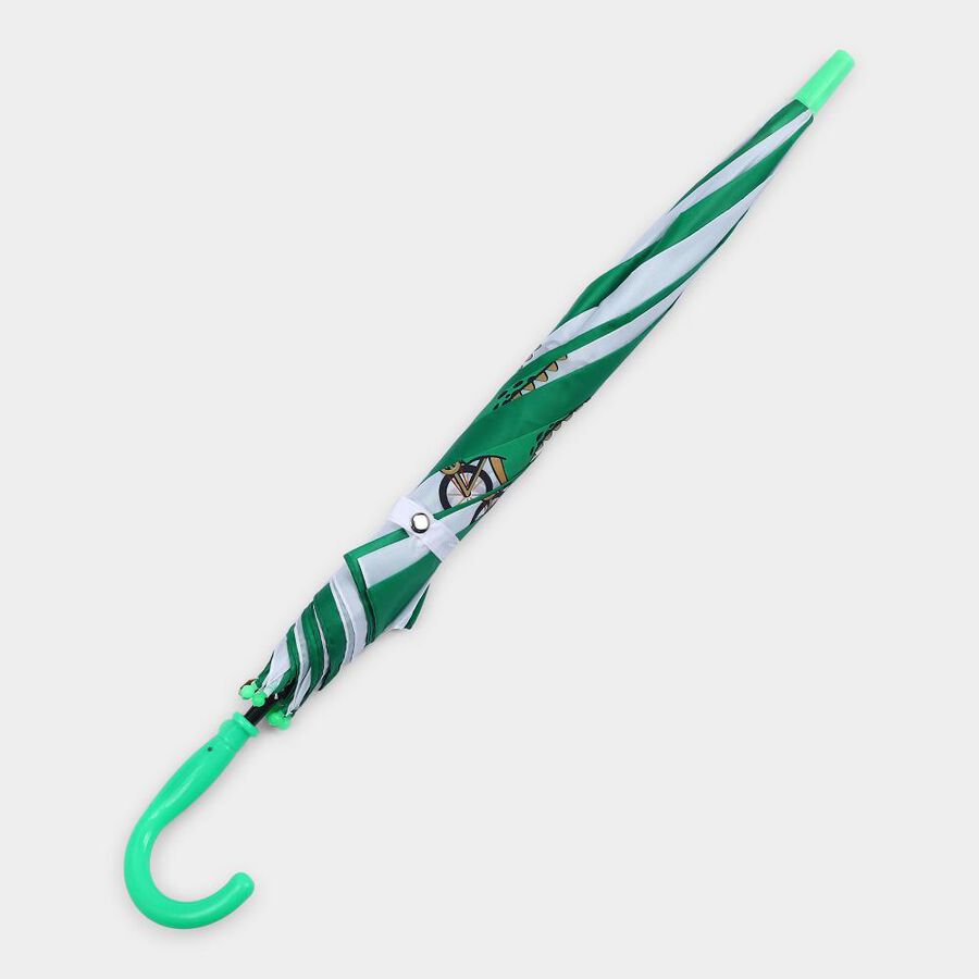 Kid's Green Polyester Umbrella, , large
