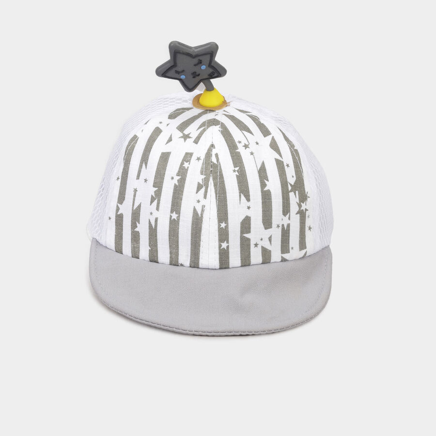 Kids' Grey Nylon/Polyester Cap, , large image number null