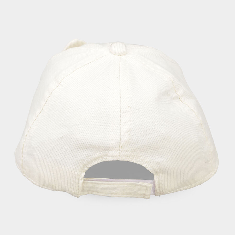 Kids' White Nylon/Polyester Cap, , large image number null