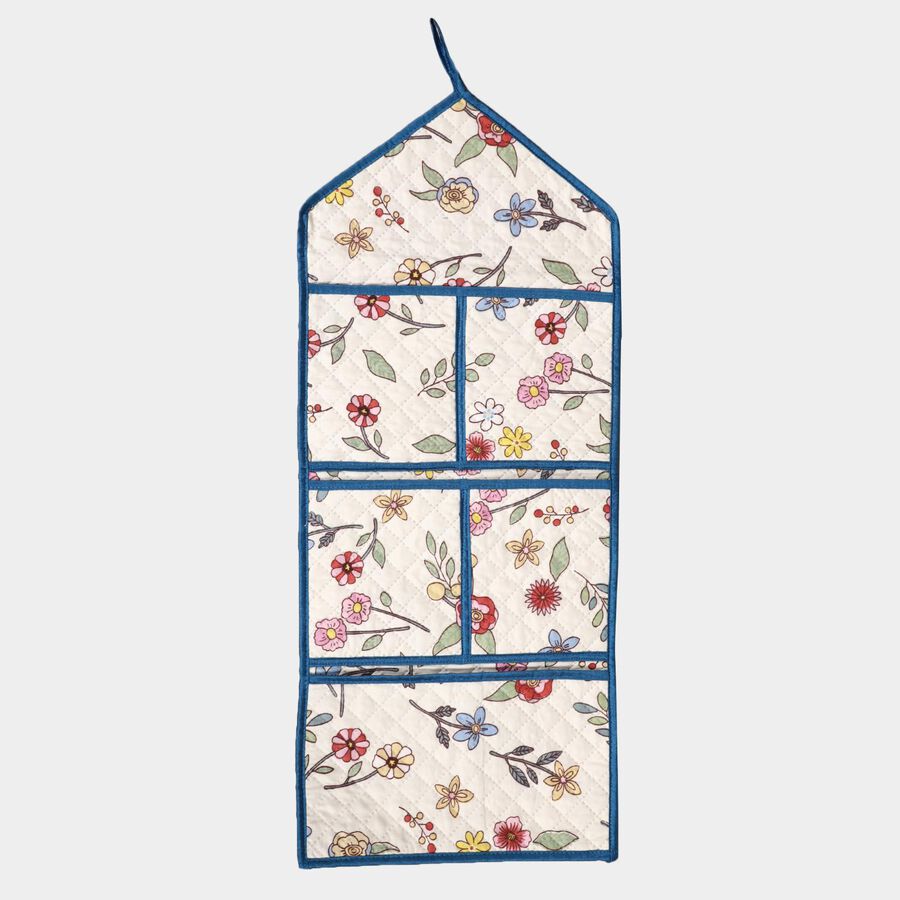 Ivory Cotton Blend Wall Hanging Organiser, , large image number null