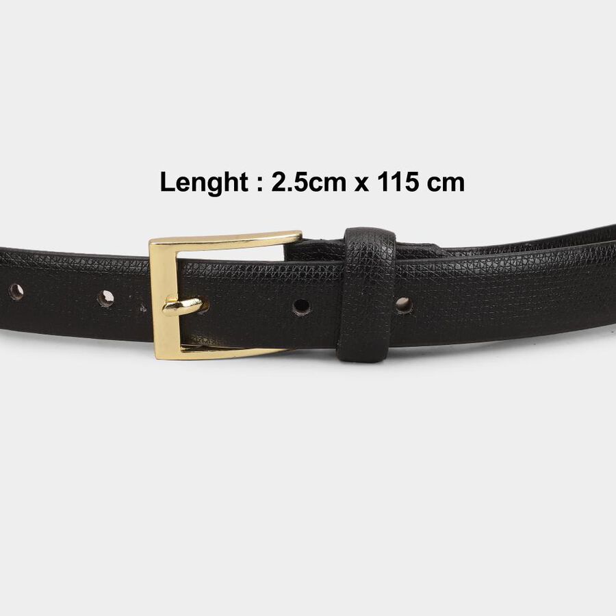 Men's Black Pu Formal Belt, , large image number null