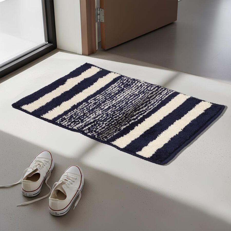 Anti-SKId Blue Polyester Door Mat, , large image number null