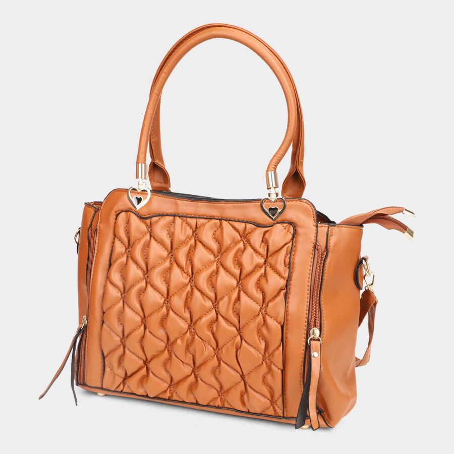 Women's Brown Polyurethane Hand Bag, , large image number null