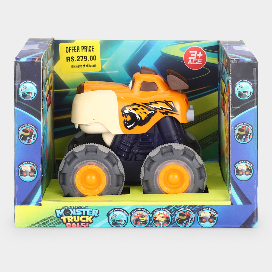kid's Friction Powered Bull Monster Truck Toy, , large