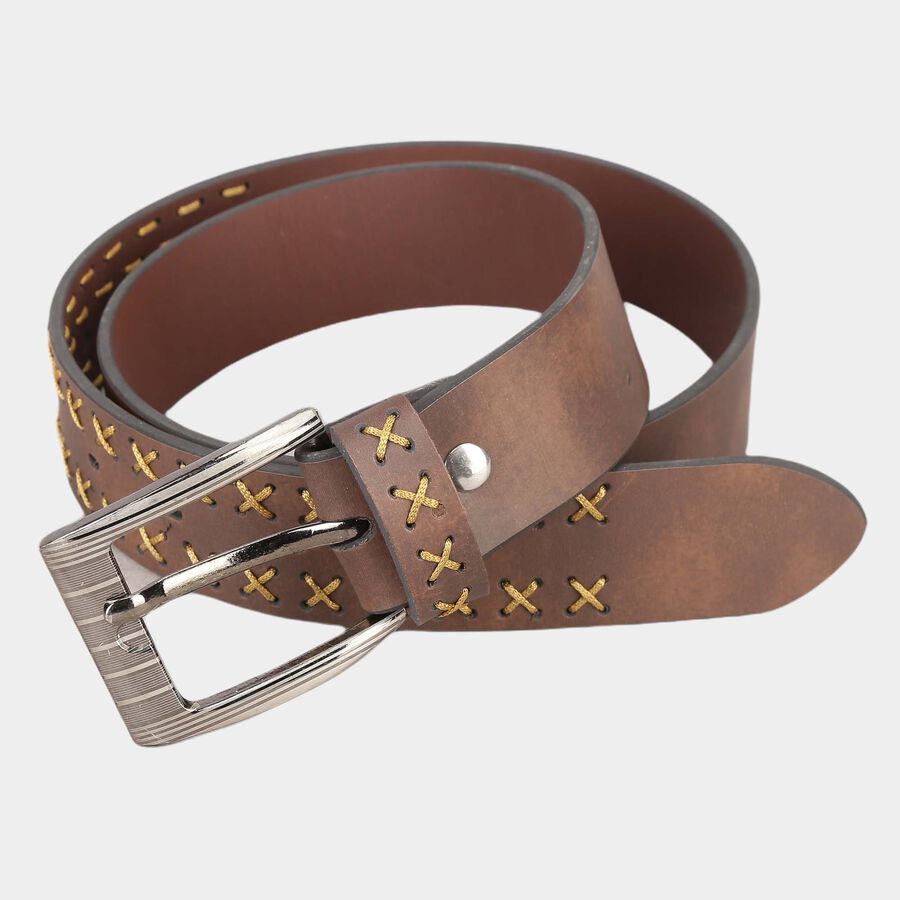 Men's Polyurethane Casual Belt, Size 32, Braided/Weaving, , large image number null