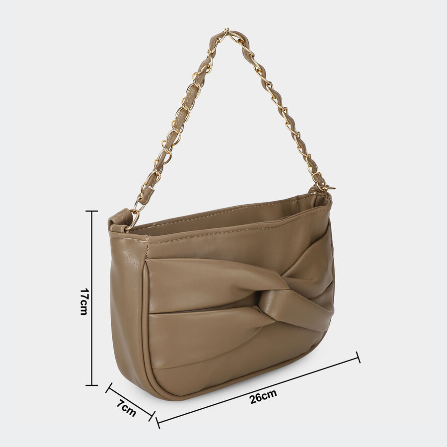 Woman's Beige Polyurethane Bag, , large